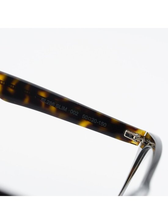 Saint Laurent SL286 SLIM 002 Eyeglasses Havana 50mm Square Frame main image 4